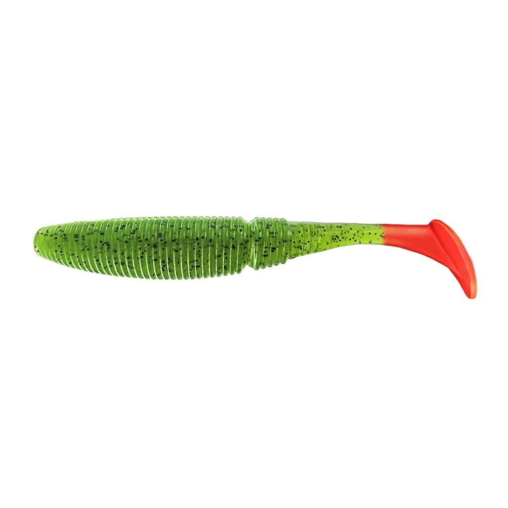 Jenzi Gummifisch Fire Tail Shad mit rotem Schwanz und UV-Lackierung, Farbe H  13 cm