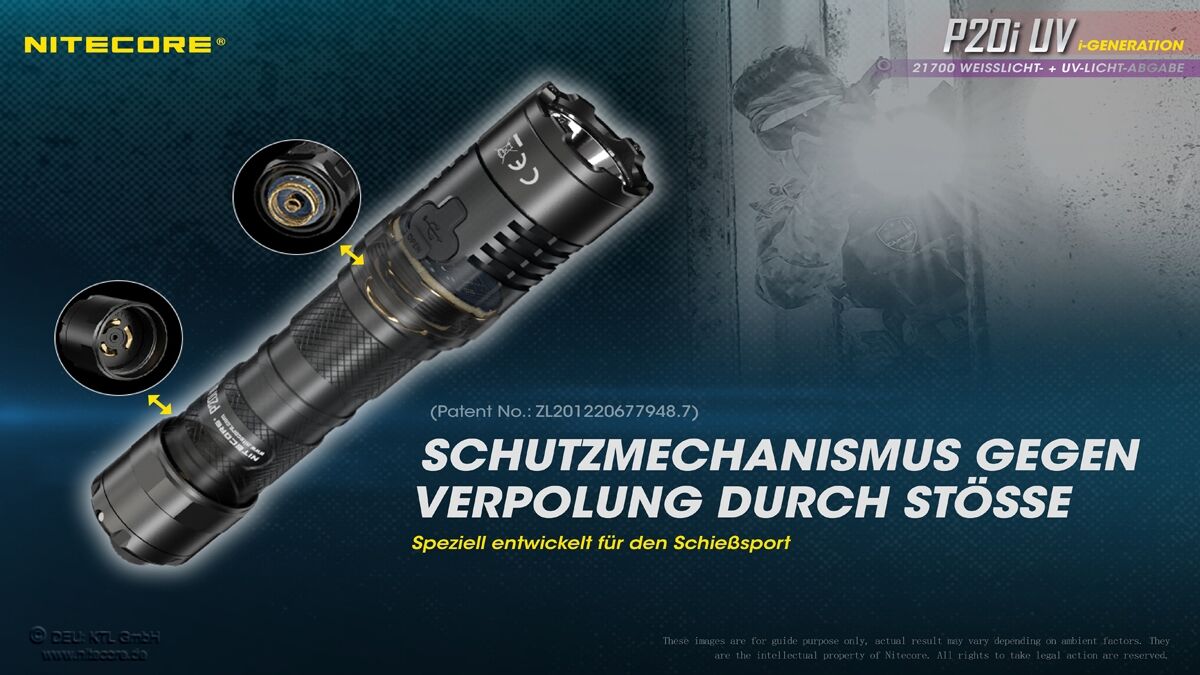 Nitecore P20i UV - 1800 Lumen + UV-Licht