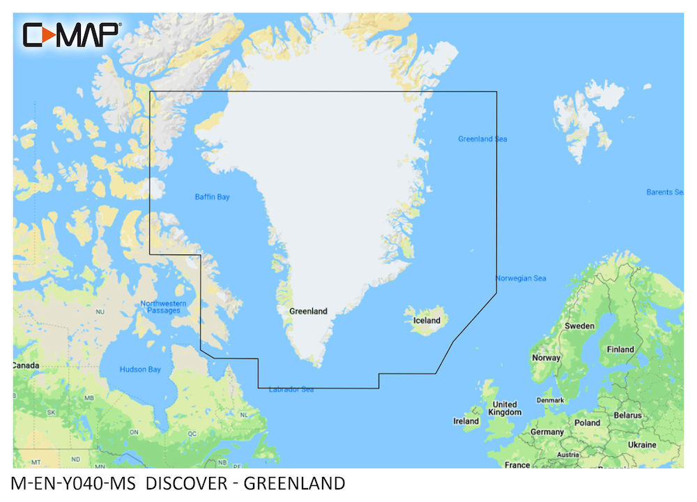 M-EN-Y040-MS_01 C-MAP DISCOVER:  M-EN-Y040-MS  Greenland