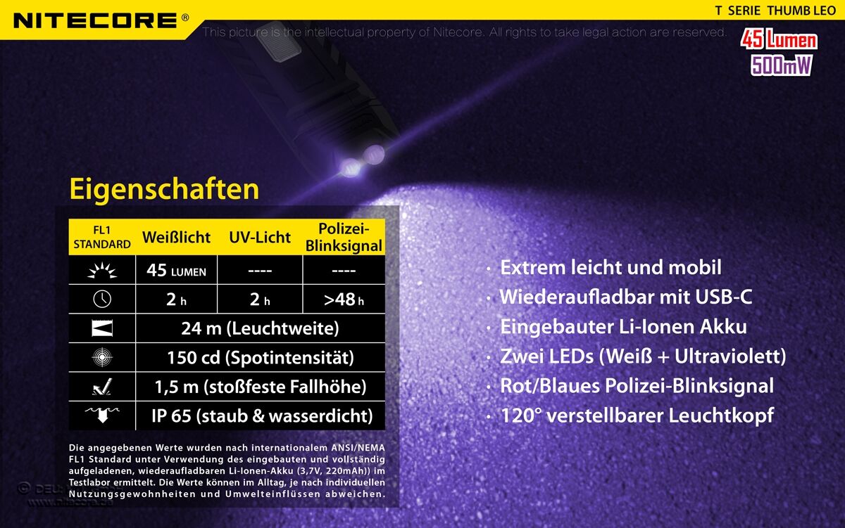 Nitecore Thumb UV