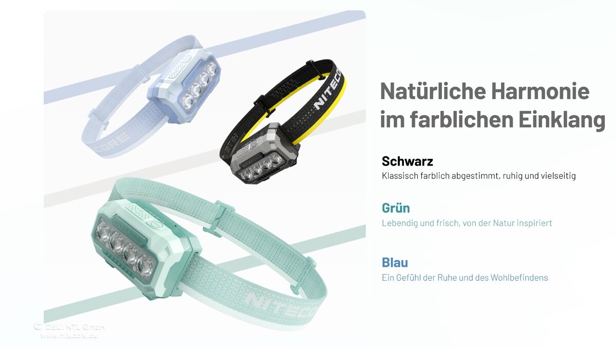 Nitecore HA23 UHE - 600 Lumen, blau