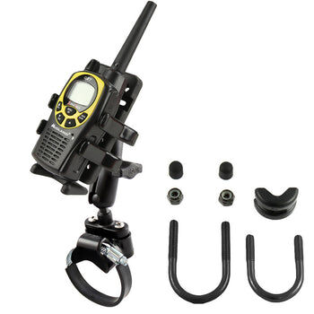 RAM Mounts Universal Rohr-Halterung - B-Kugel (1 Zoll), Klemmschelle, mittlerer Verbindungsarm, Universal-Halteschale