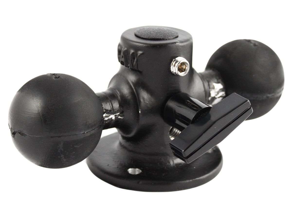 RAM Mounts runde Doppelkugel-Basis mit Drehverschluss - C-Kugel (1,5 Zoll), im Polybeutel