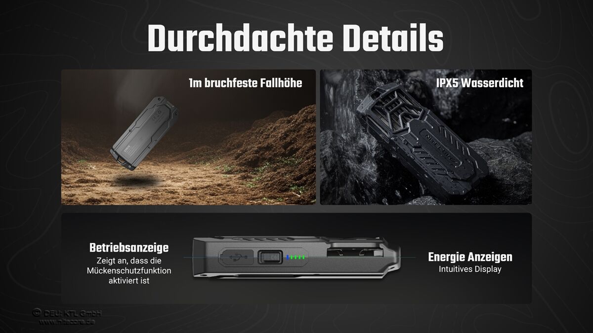 Nitecore EMR16 - Mückenabwehr, integrierter Akku