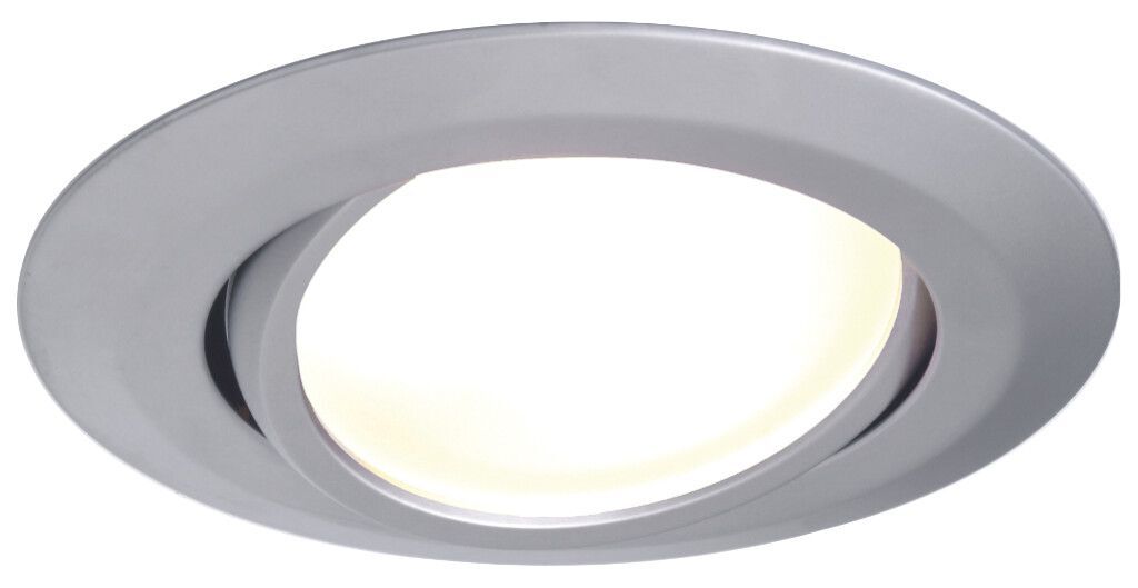 LED-Einbauleuchte EB15-1 (Slave), schwenkbar, chrom-matt, 10-30V DC, max. 3W, warmweiß