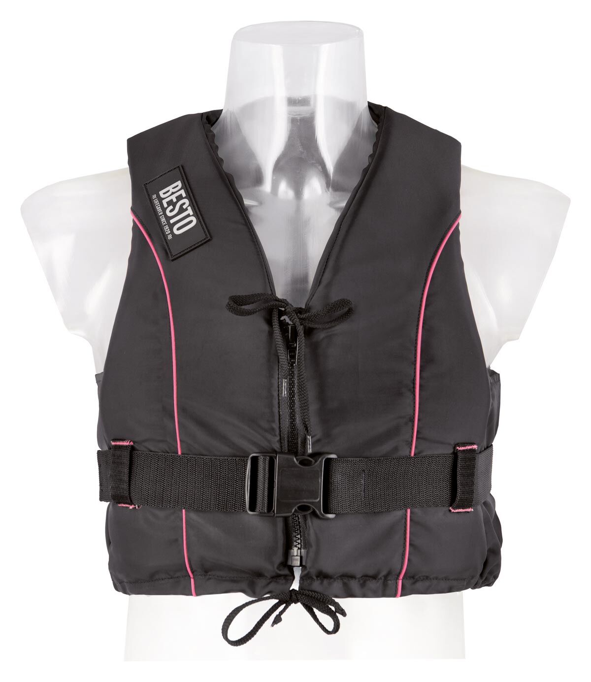 Besto_Dinghy_Zipper_50N_bkpk Besto Dinghy Zipper 50N Auftriebsweste schwarz/pink