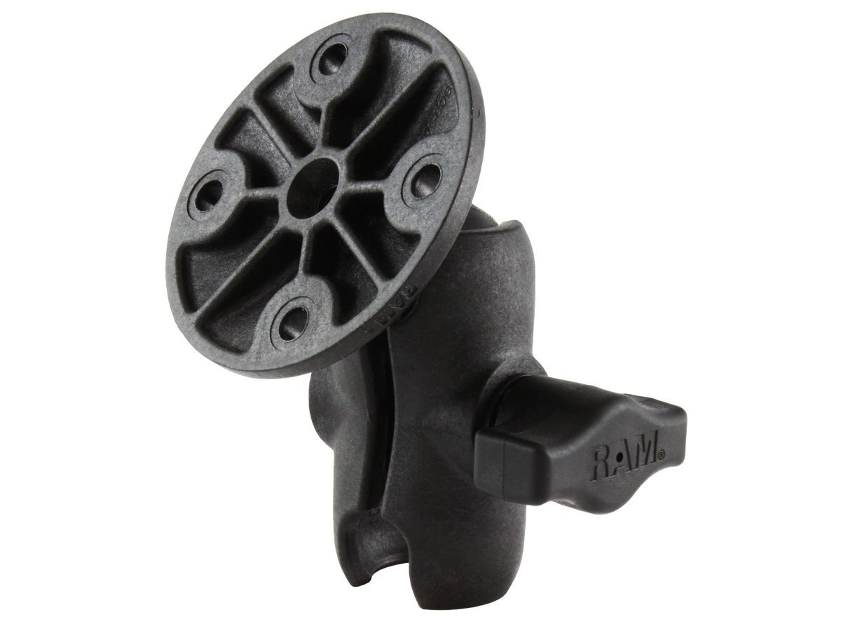 RAM Mounts Verbundstoff-Aufbau-Set - 1x runde Basisplatte, kurzer Verbindungsarm, B-Kugel (1 Zoll), im Polybeutel