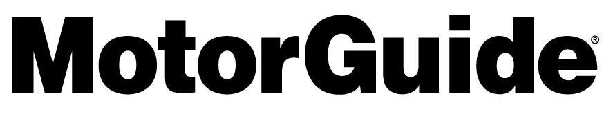 Das schwarze Markenlogo von MotorGuide auf einem weißen Hintergrund