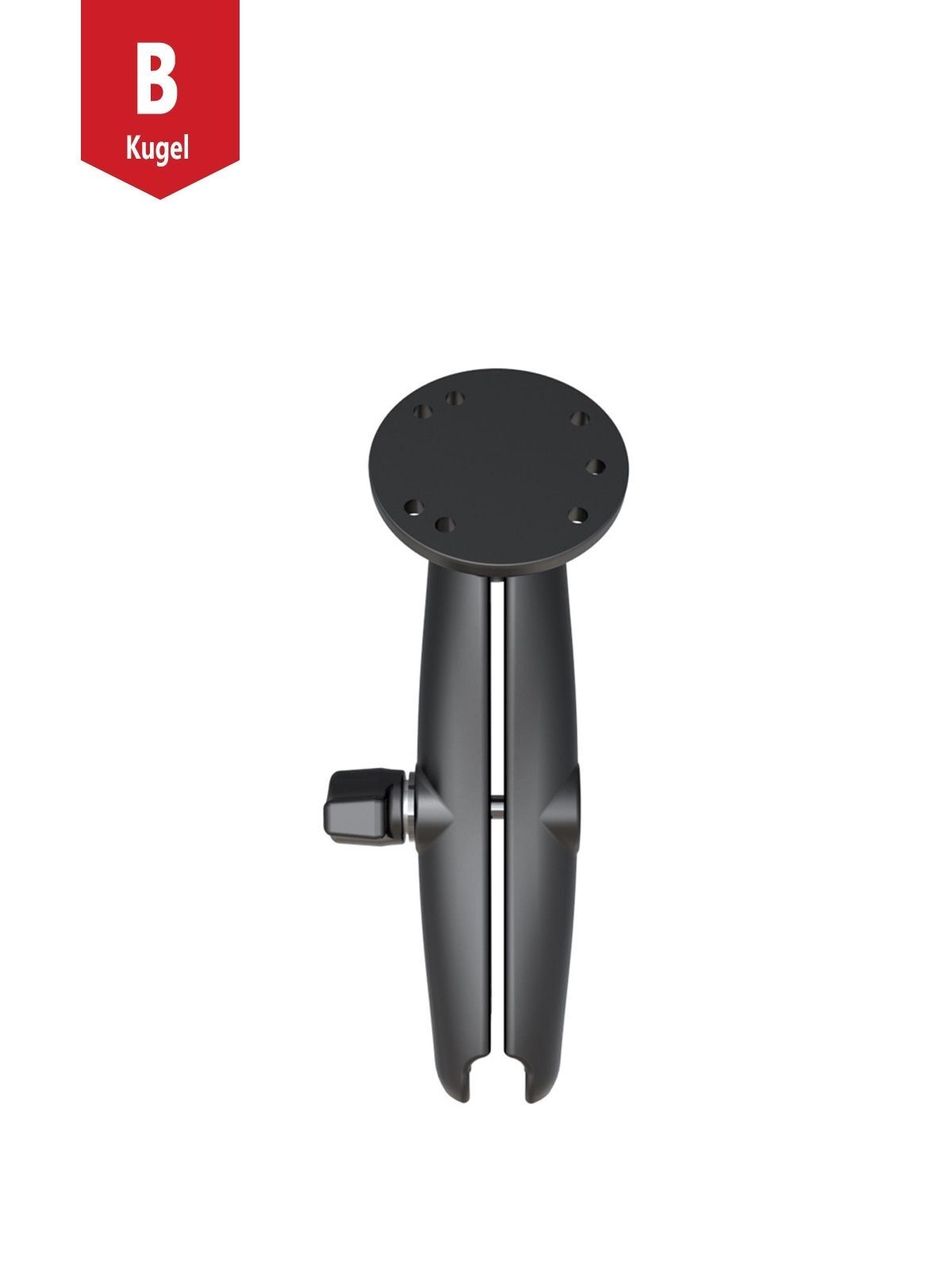 RAM Mounts Set - B-Kugel (1 Zoll) - Runde Basisplatte (4-Loch AMPS) - Langer Verbindungsarm (ca. 152,4 mm)