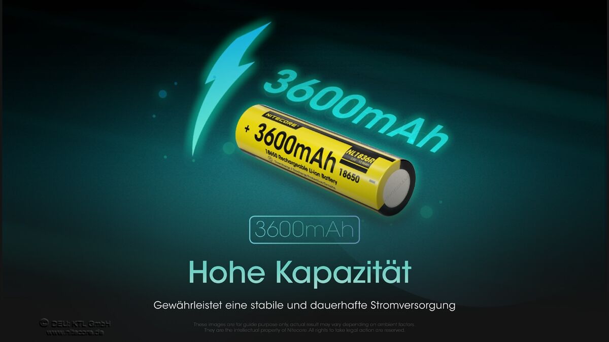 Nitecore Li-Ion Akku Typ 18650 - 3600mAh - NL1836R
