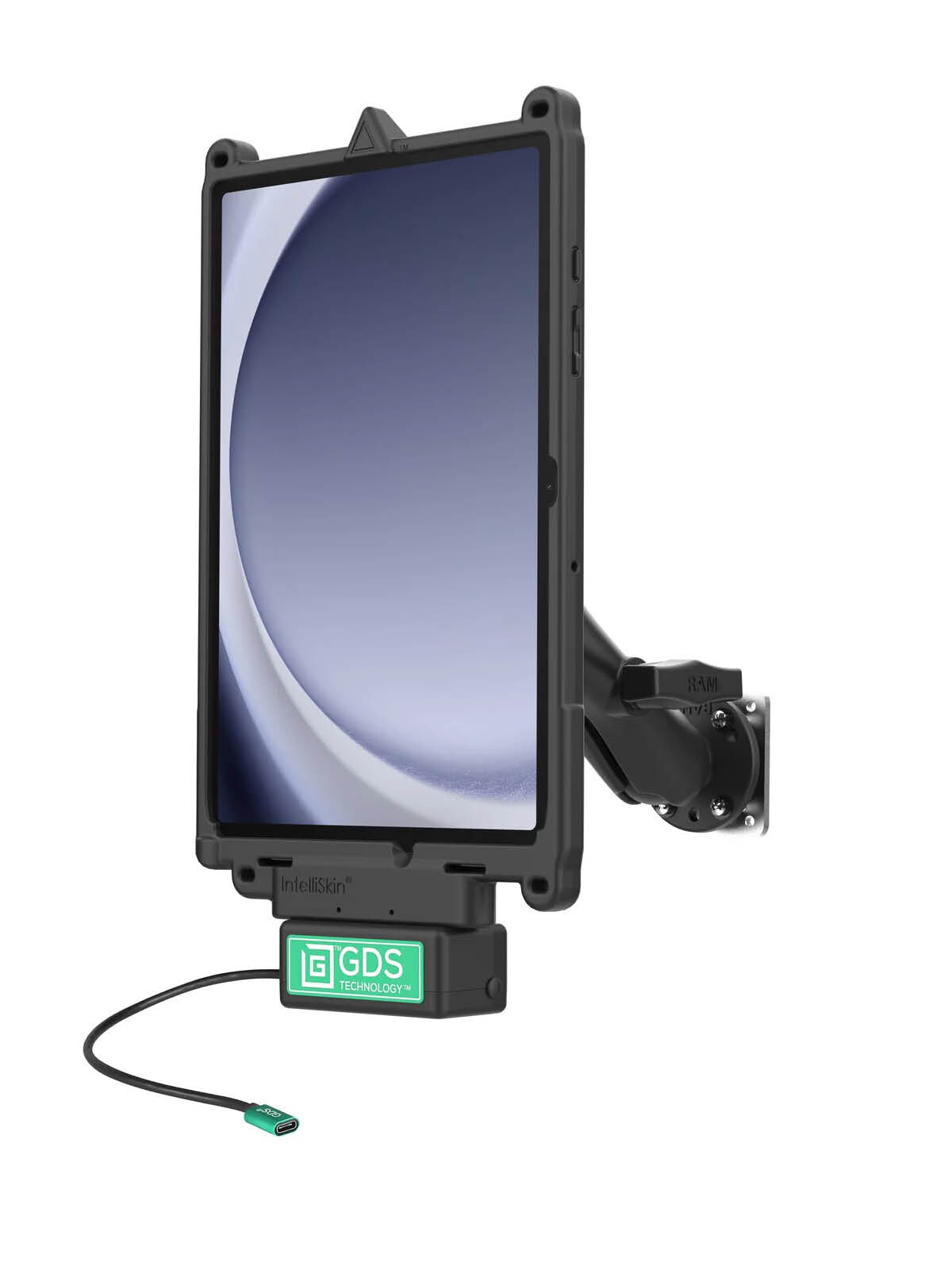 RAM Mounts GDS Uni-Conn Fahrzeug-Kit für Samsung Galaxy Tab A9+ - USB-C-Anschluss - C-Kugel (1,5 Zoll)