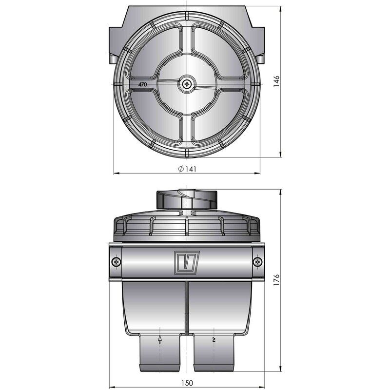 Vetus Kühlwasserfilter Typ FTR470 (13mm)