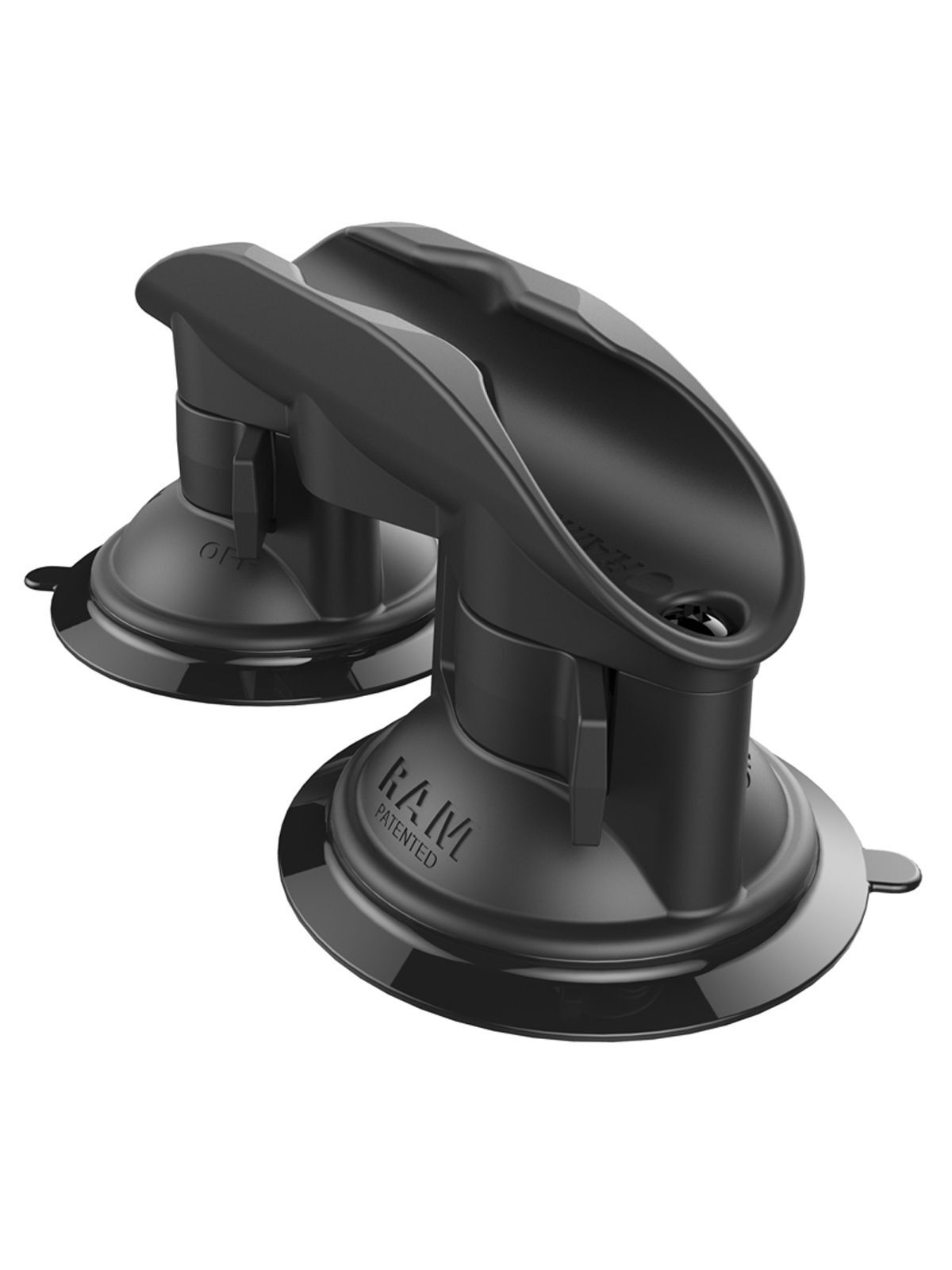 RAM Mounts Doppel-Saugfuss mit Paddelablage - Verbundstoff, im Polybeutel