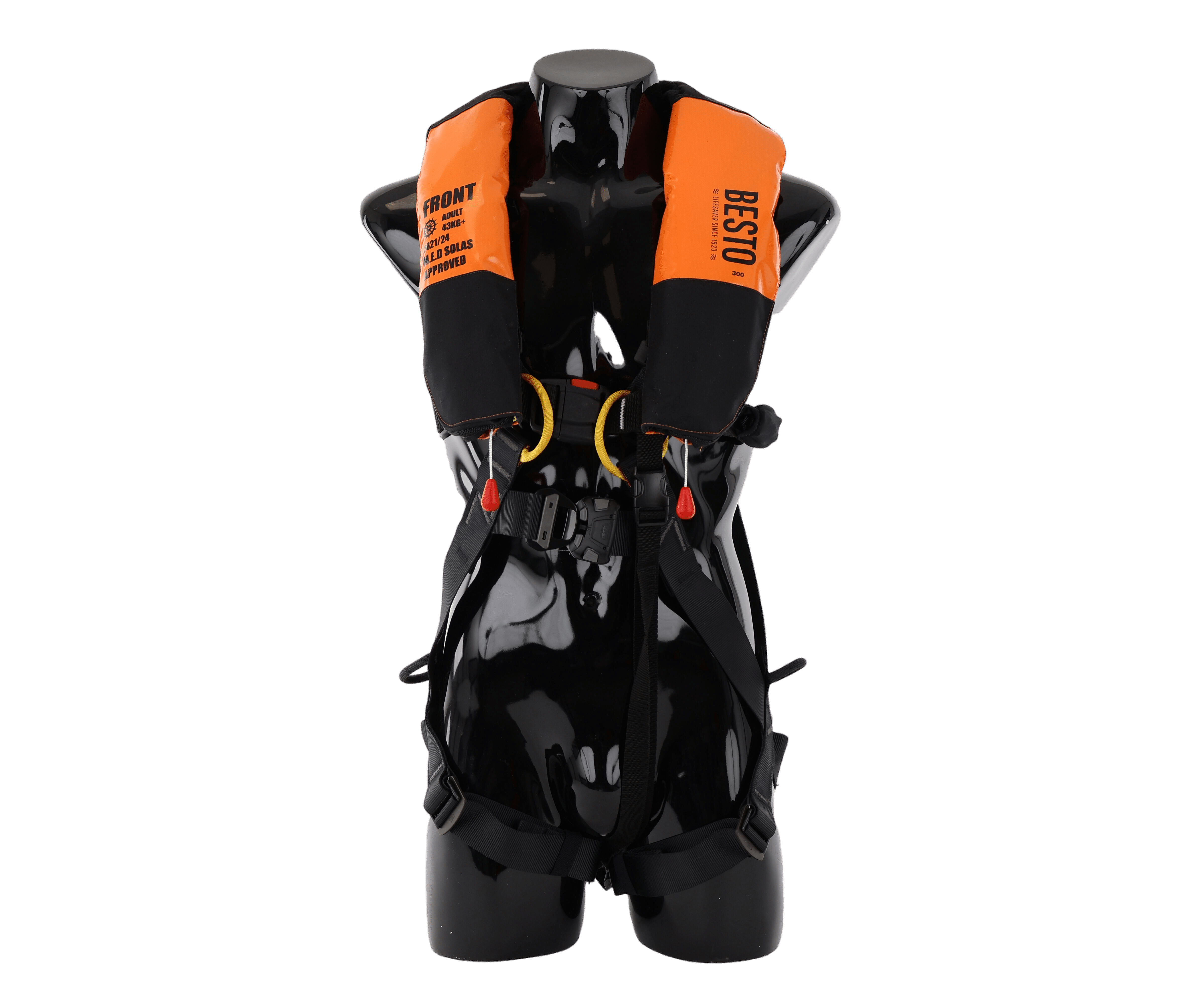 Besto Fall Arrest 300N Rettungsweste Solas Wipe clean orange