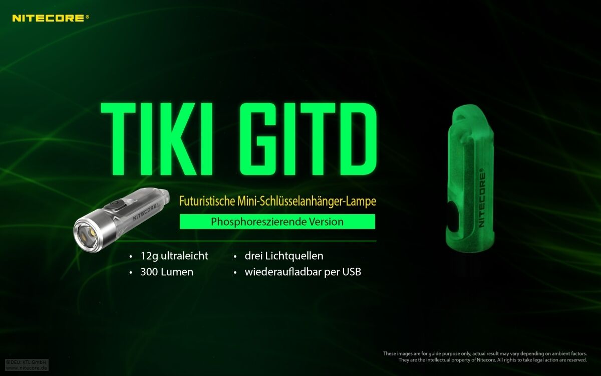 Nitecore TIKI GITD - Glow in the dark
