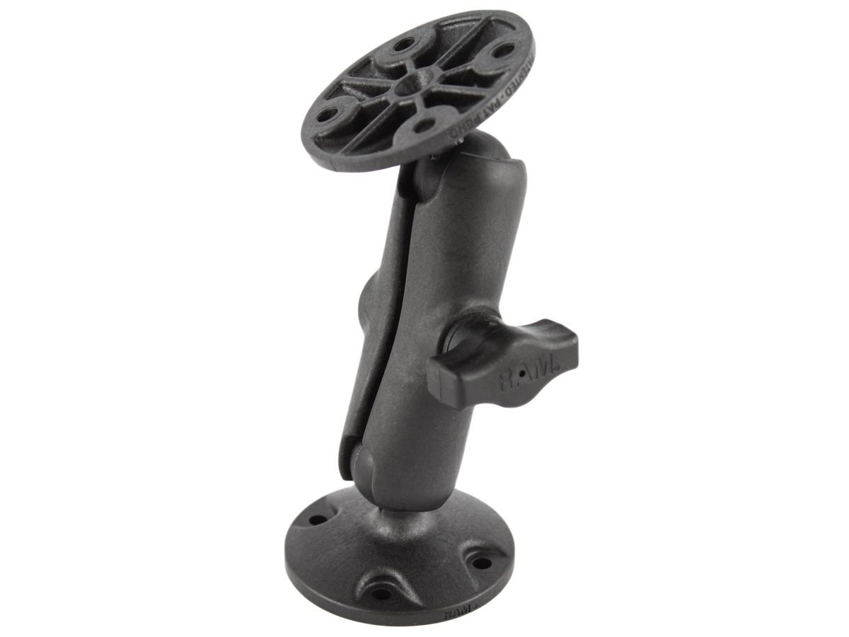 RAM Mounts Verbundstoff-Aufbau-Set - 2x runde Basisplatte, mittlerer Verbindungsarm, B-Kugel (1 Zoll), im Polybeutel