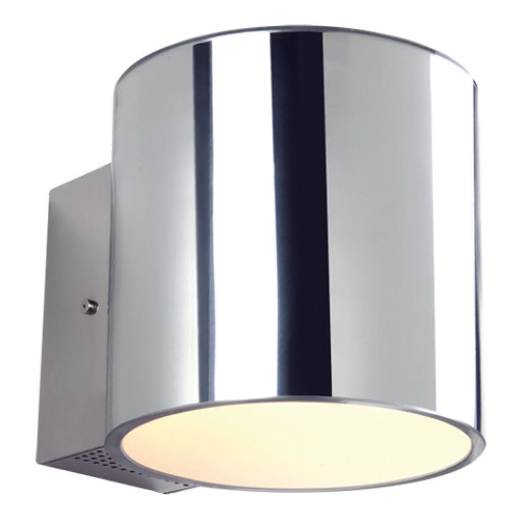 LED-Wandleuchte LUCY, Glasschirm silber, 10-30V DC, max. 8W, extern dimmbar, warmweiß (W10)