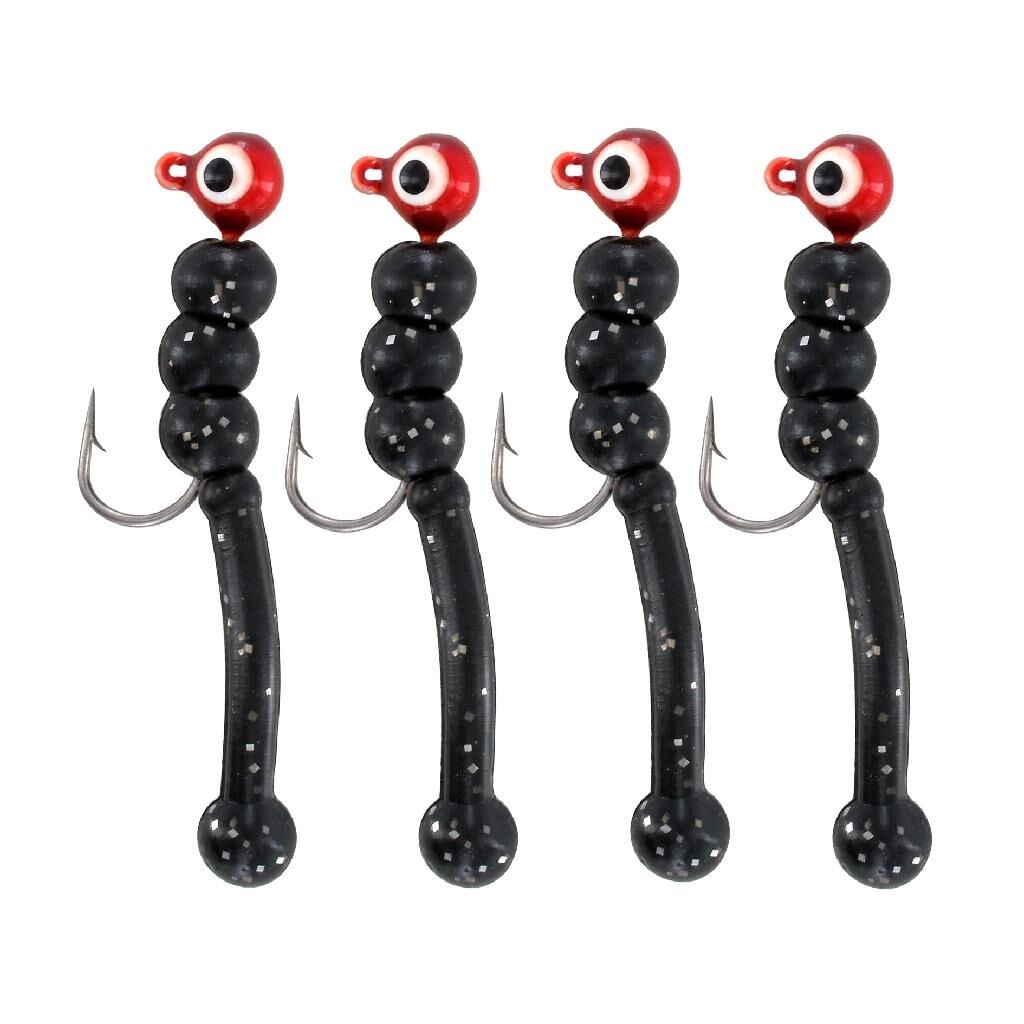 Jenzi Trout Dope Trout & Perch Jig X1, montiert am Jig-Head Black/Silver