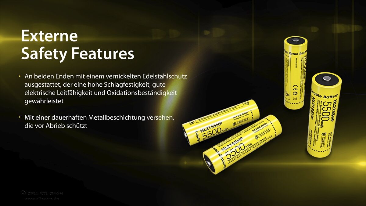 Nitecore 21700 Akku, 5500mAH, NL2155HP