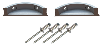 Goïot Tradition Aluminium Verschleißnocken  inkl. Blindnieten ( Satz von 2 Stück ) goiot-tradition-aluminium-verschleissnocken-inkl-blindnieten-satz-von-2-stuck