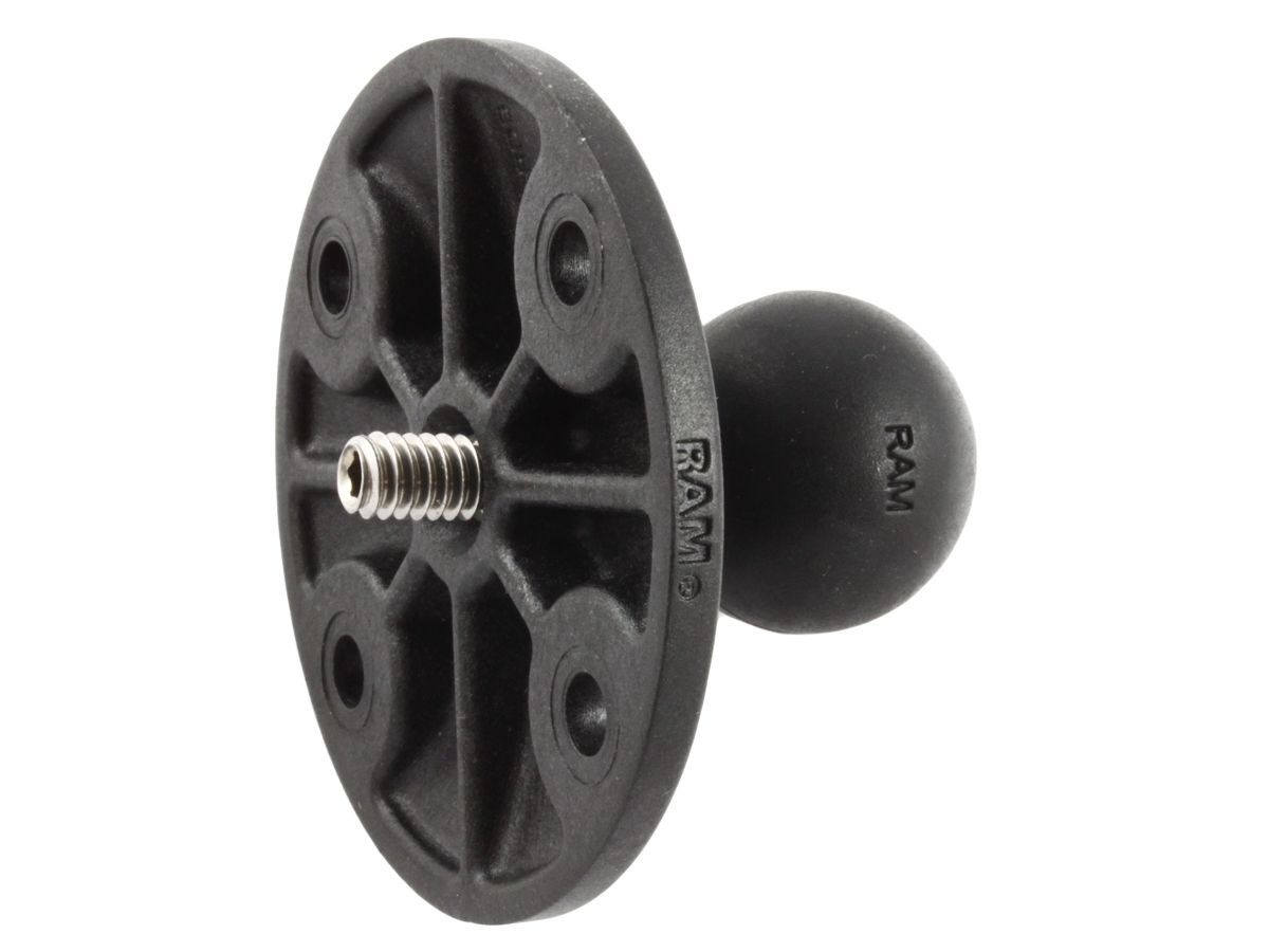 RAM Mounts Verbundstoff-Basisplatte mit 1/4"-20 Gewindestift - für Kamera-Anbindung, B-Kugel (1 Zoll), im Polybeutel