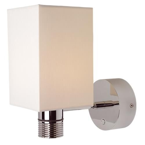 LED-Wandleuchte JANA HV, chrom-matt, Schirm quad. weiß, 230V AC,max.6W, mit Dimmer dimmbar, warmweiß