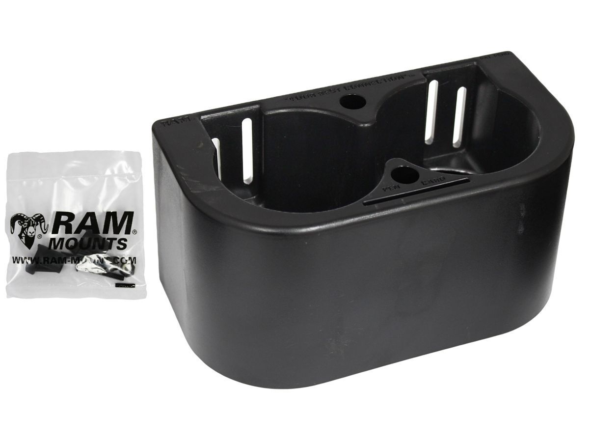 RAM Mounts Becherhalter für Tough-Box Fahrzeugkonsolen - Verbundstoff, Schrauben-Set