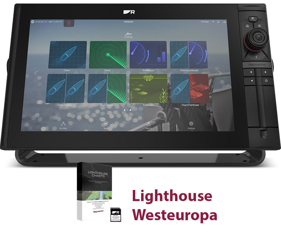 Raymarine Axiom2 Pro 16" RVM GPS MFD mit RealVision mit Lighthouse Westeuropa Seekarte