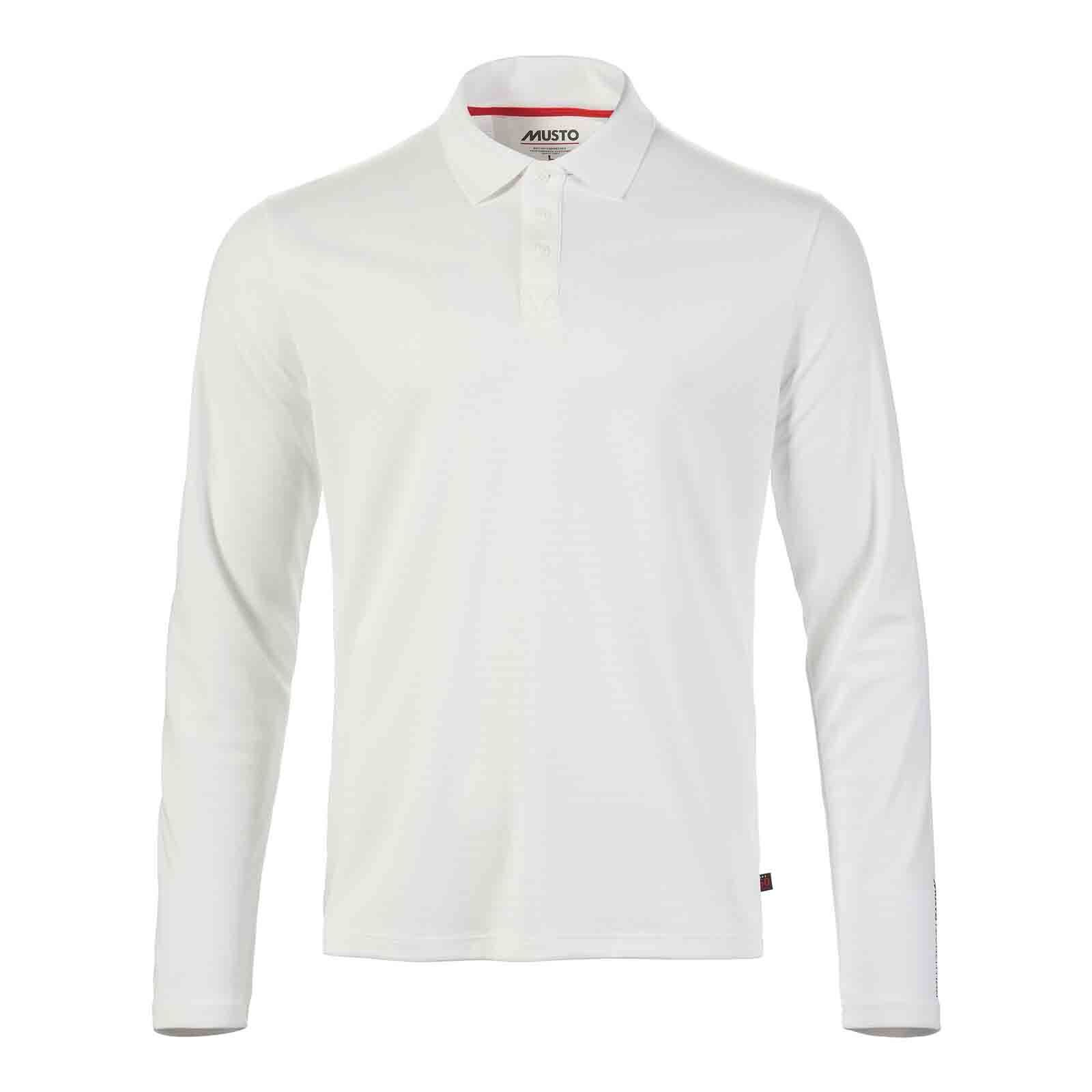 Musto Evo Crew Sunblock Longsleeve Polo - White