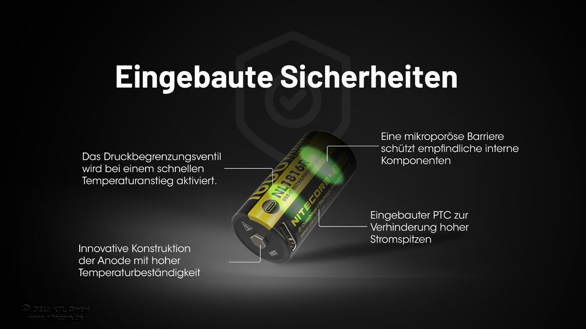 Nitecore Li-Ion Akku 1600mAh, NL1816R