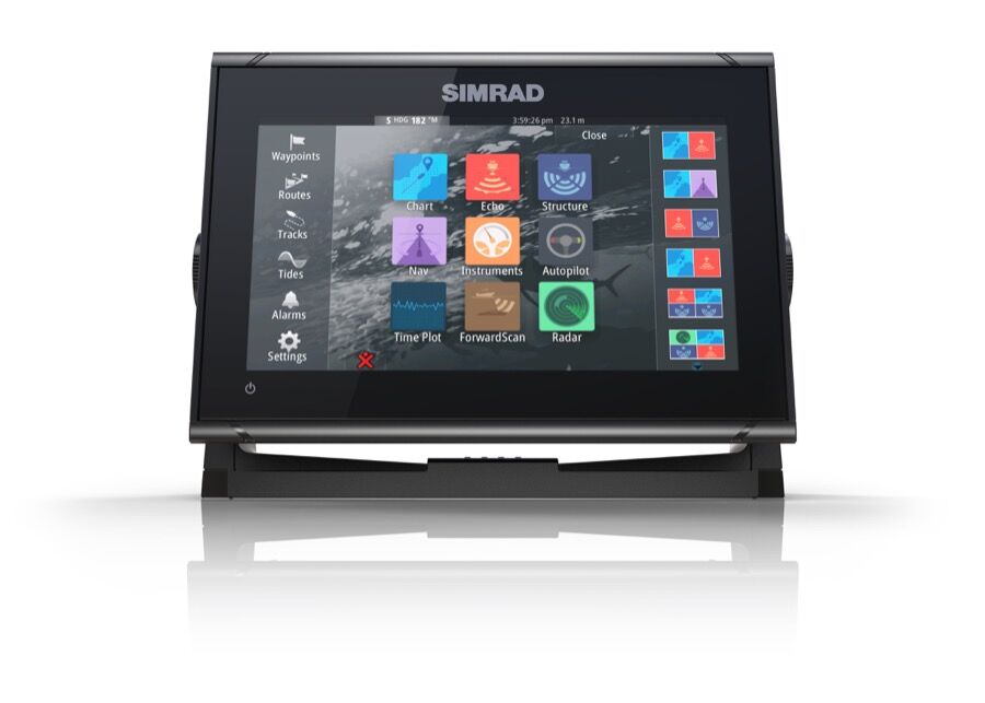 GO9_FF_Bracketed_Homepage_GO9-XSE-Front-Facing-Bracketed_15295 Simrad Go9 XSE Multifunktionsdisplay 3G Radar Bundle