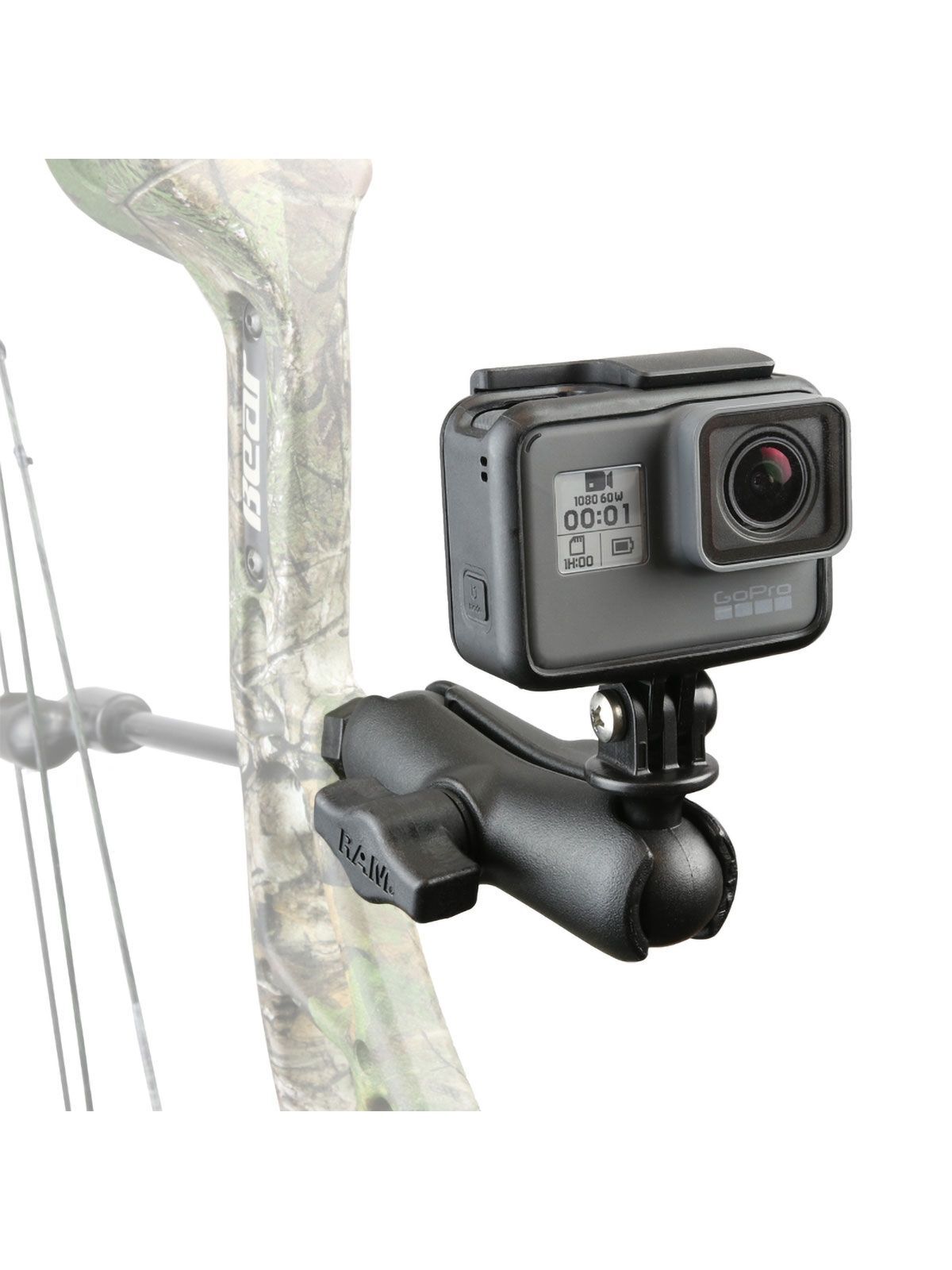 RAM Mounts GoPro Kamerahalterung für Sportbogen - B-Kugel (1 Zoll), mit 5/16-24x0,375 Zoll Gewindestift