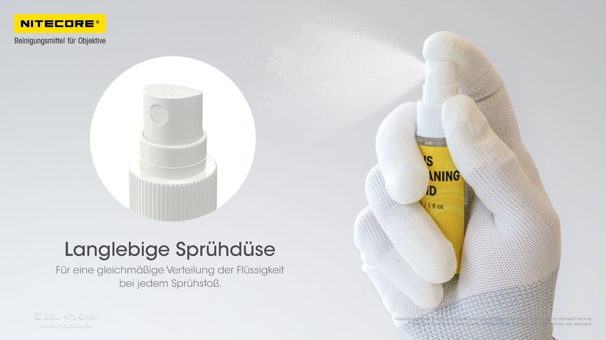 Nitecore Reinigungsflüssigkeit für Kameralinsen, 30 ml