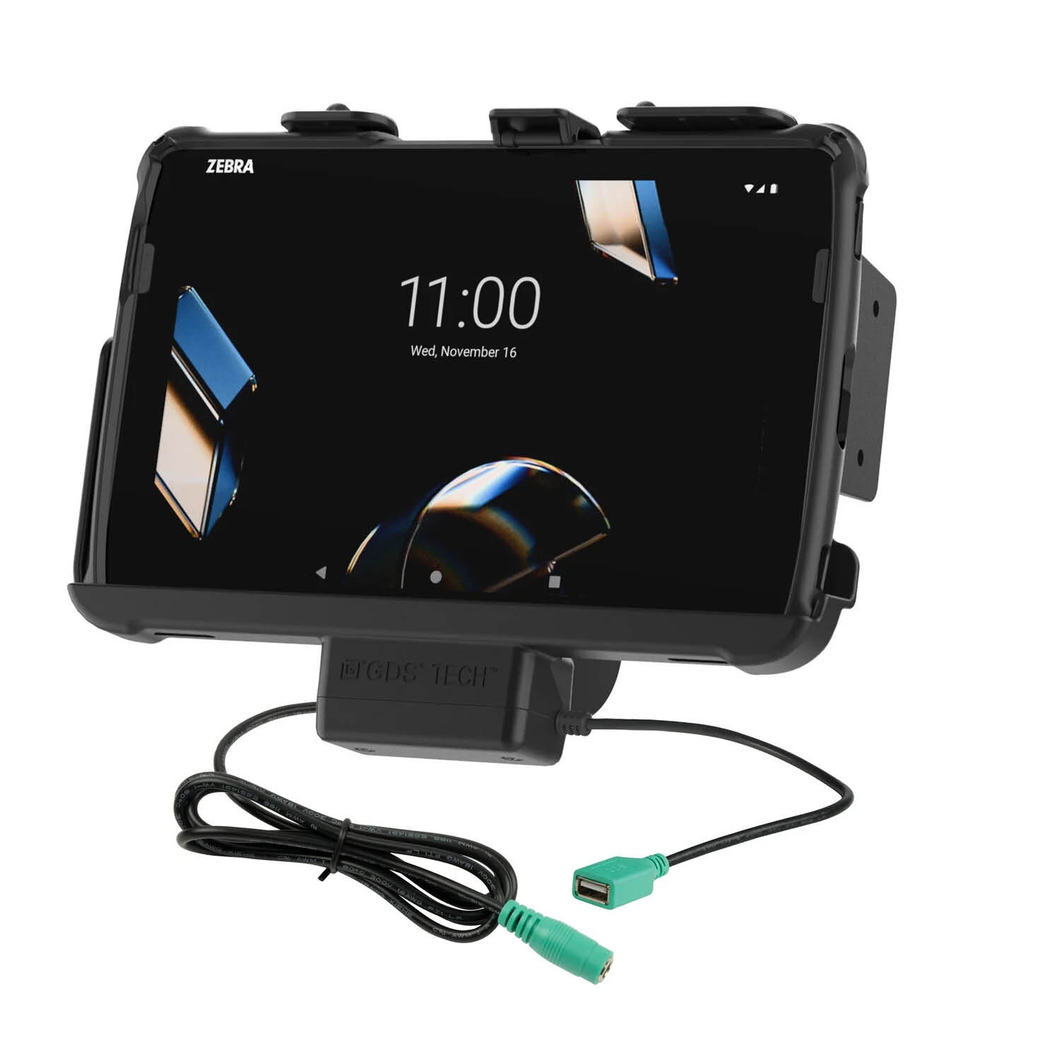RAM Mounts EZ-Roll'r Halteschale für Zebra ET40 & ET45 (10“) Tablets - In Rugged Boot - 5.5mm & USB-A-Anschluss