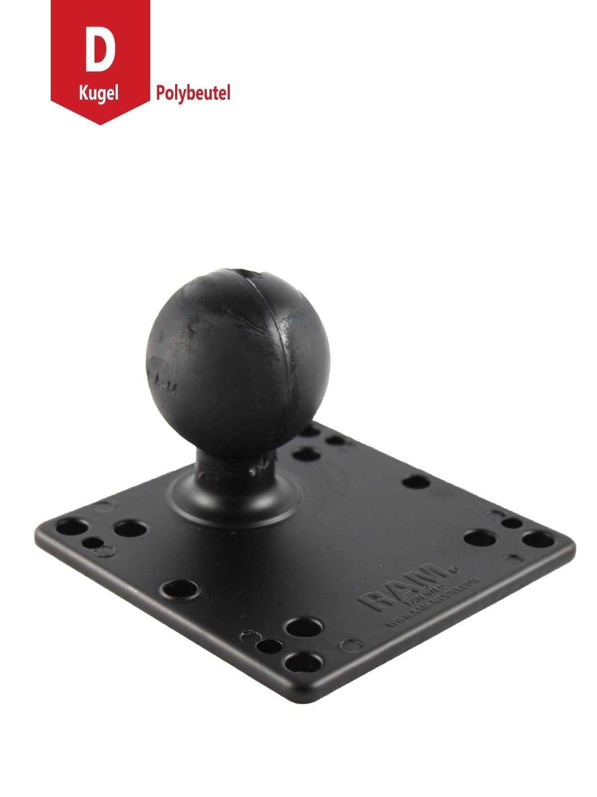 RAM Mounts VESA-Platte (120,7 x 120,7 mm) - D-Kugel (2,25 Zoll), 75x75 u. 100x100 mm Lochraster