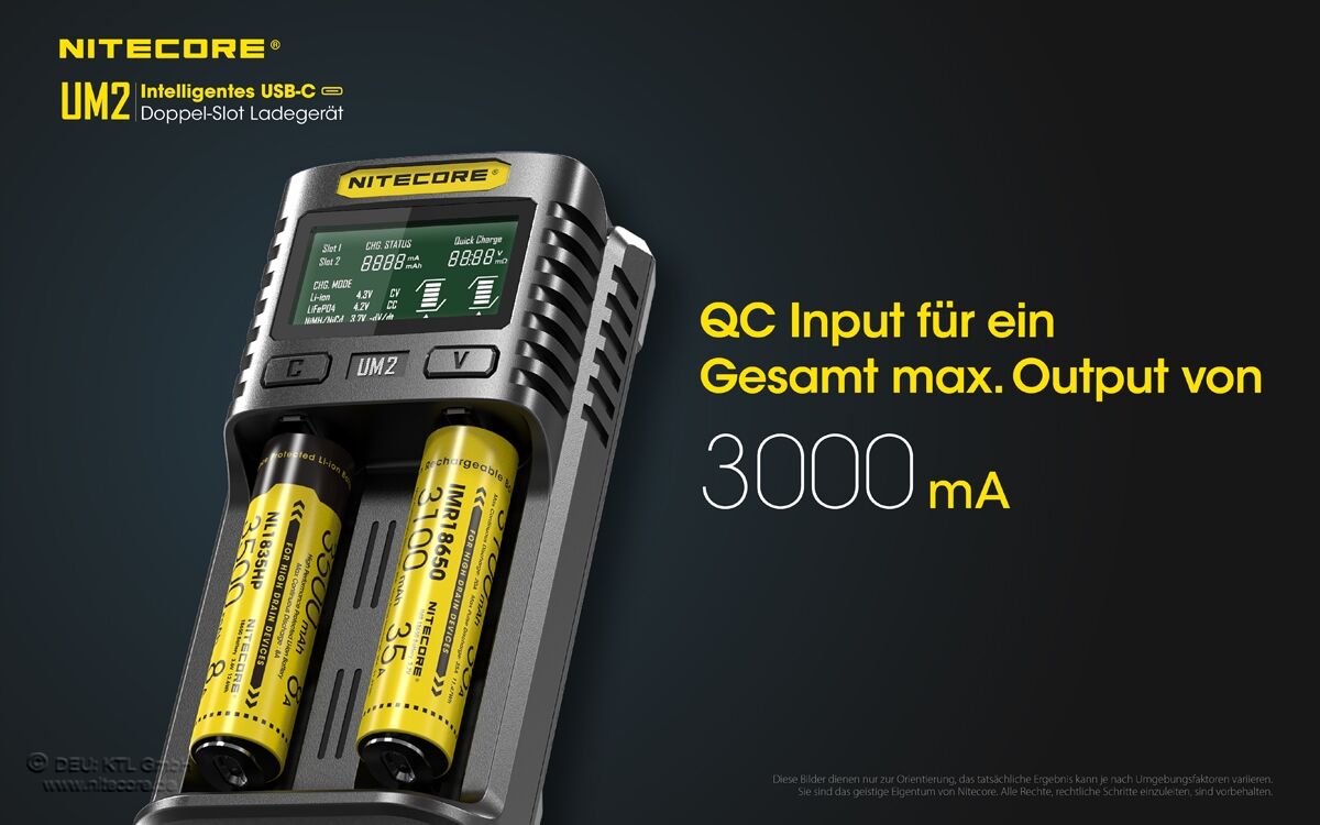 Nitecore UM2 USB-Ladegerät