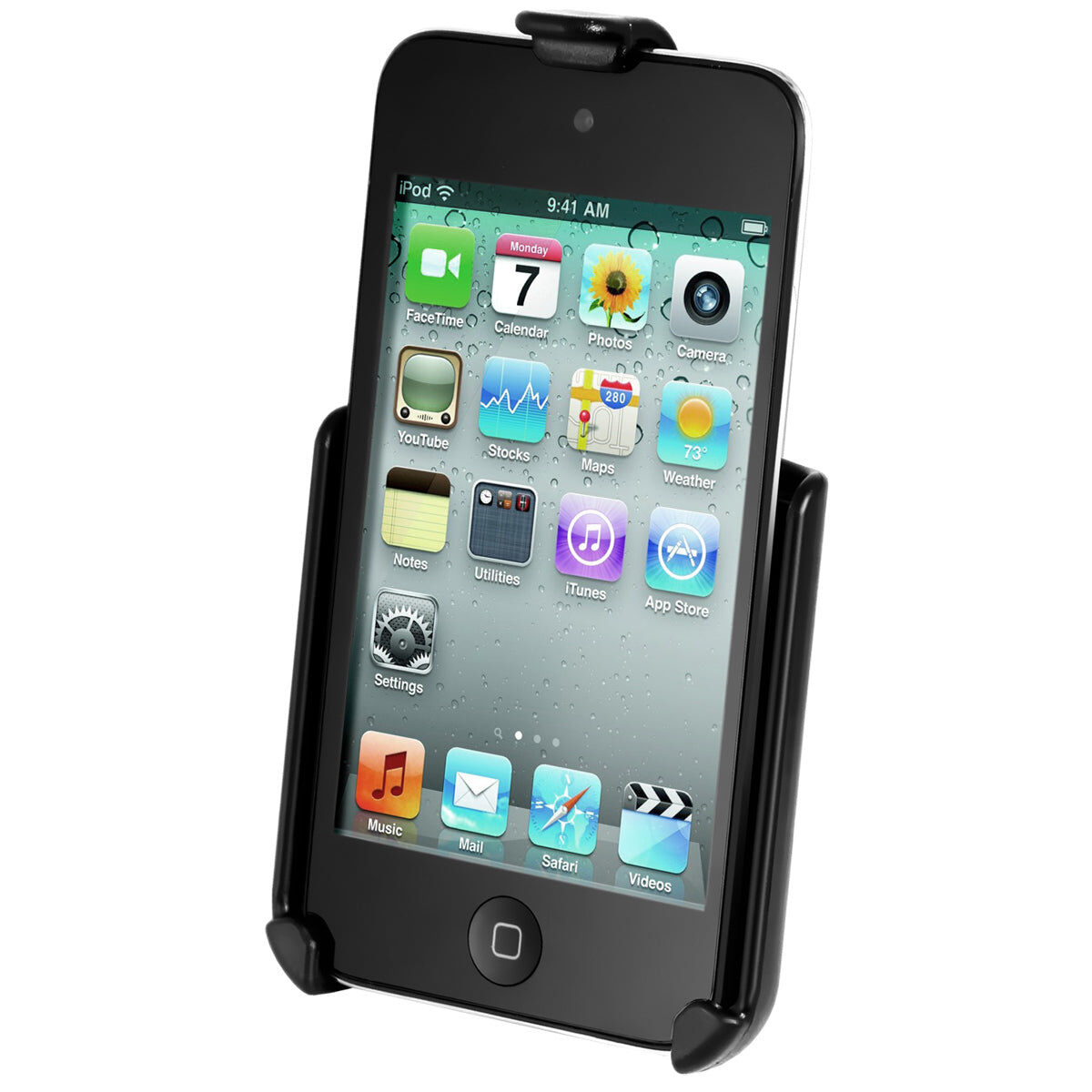 RAM Mounts Gerätehalteschale für Apple iPod Touch 4. Generation (ohne Schutzhüllen/-gehäuse) - Diamond-Anbindung (Trapez), Schrauben-Set, im Polybeute