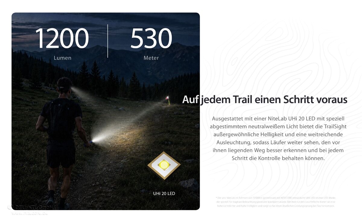 Nitecore Trailsight - 1200 Lumen, weiss