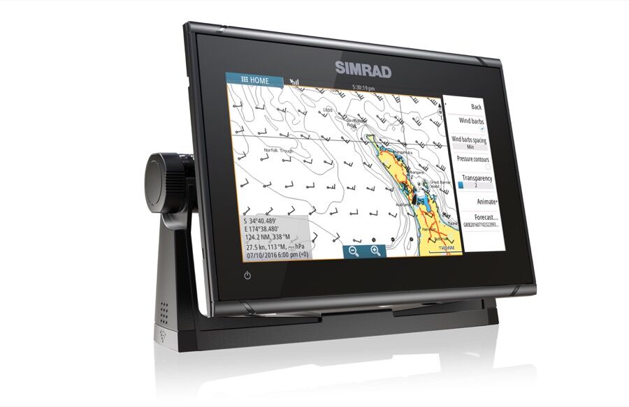 GO9_FR_Wind_Simrad-GO9-XSE-Right-Facing_15328 Simrad Go9 XSE Multifunktionsdisplay 3G Radar Bundle