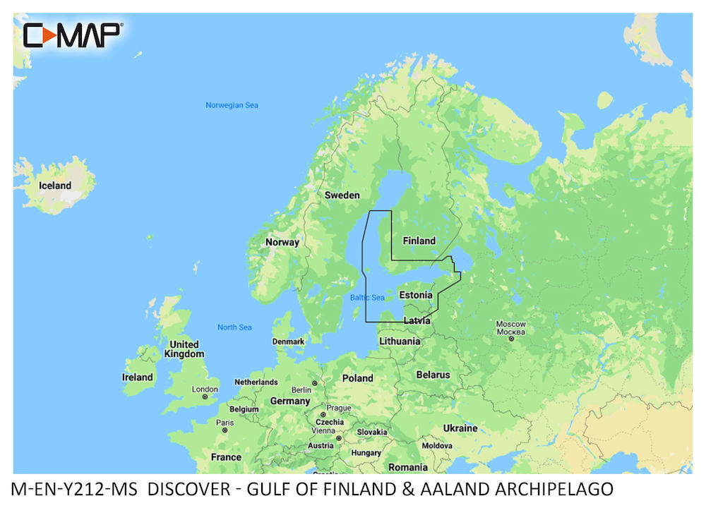C-MAP DISCOVER:  M-EN-Y212-MS  Gulf of Finland & Aaland Archipelago