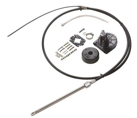 Light series cable steering kit , up to 55 HP, including Helm, 90° bezel and 12 ft (366 cm) cable