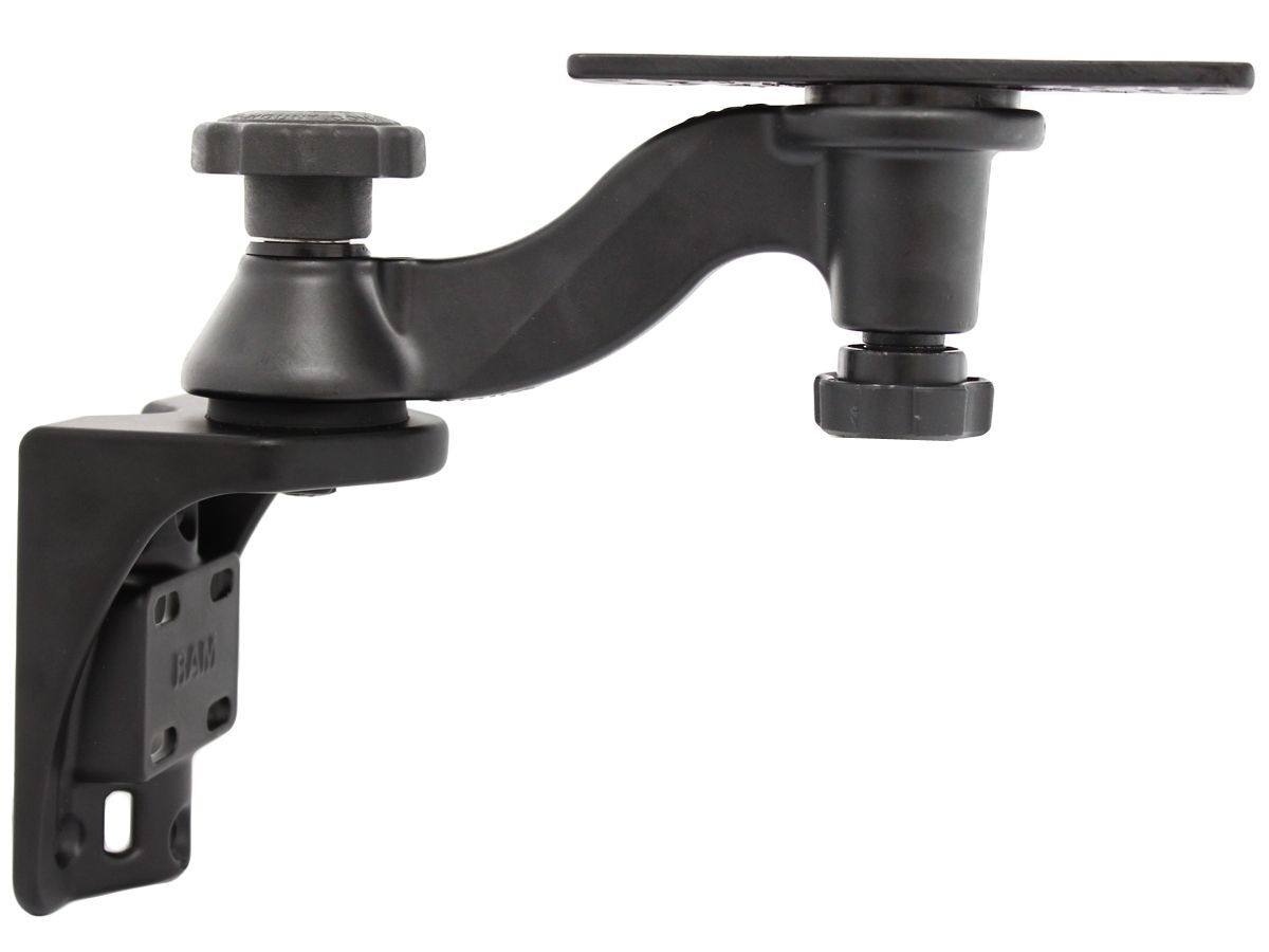 RAM Mounts Schwenkarm mit Universalplatte für Marine-GPS - Vertikal-Basis, Universal-Platte (50,8 x 158,9 mm), Armlänge ca. 150 mm