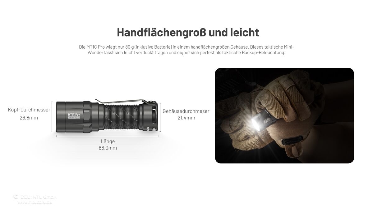 Nitecore MT1C PRO - 1000 Lumen