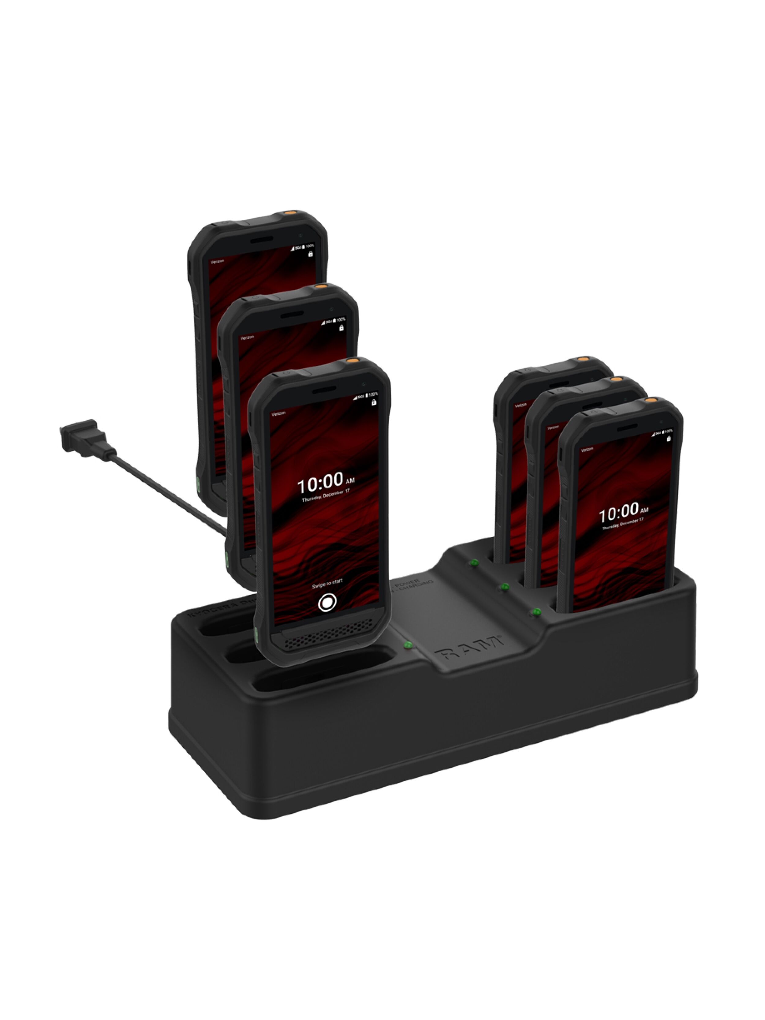 RAM Mounts 6-fach Tisch-Ladestation für Kyocera DuraForce Ultra 5G E7110 - 60 W Ausgang