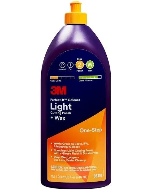3M Perfect-It Gelcoat Light Cutting Polish + Wax 946ml 3M Perfect-It Gelcoat Light Cutting Polish + Wax 946ml