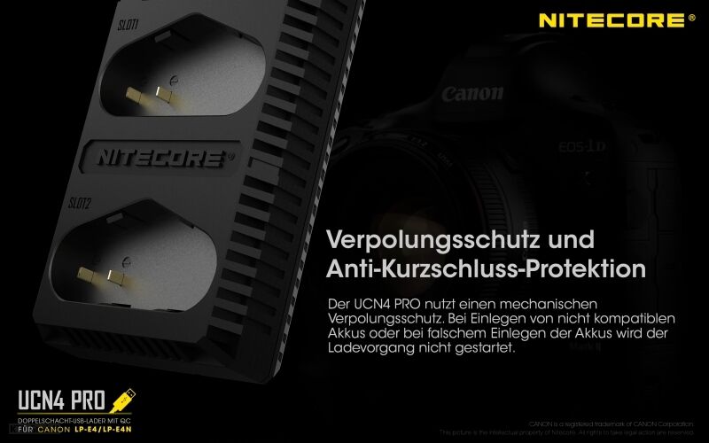 Nitecore UCN4 PRO - für Canon Cameras
