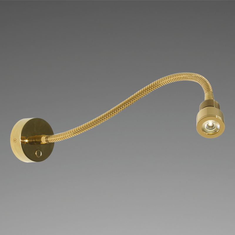 LED-Flexleuchte 01, 300mm, gold-glanz, max. 2,7 W, 10-30V DC, warmweiß, 25°, mit Dimmer