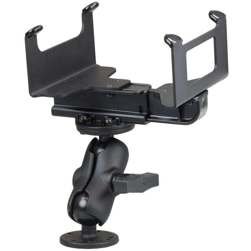 RAM Mounts Drucker-Aufbauhalterung für Toshiba EP4 - mittlerer Verbindungsarm, 2x runde Basisplatte (AMPS), Drucker-Halteklammer, C-Kugel (1,5 Zoll)