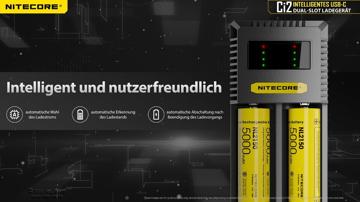 Nitecore USB-C Ladegerät CI2