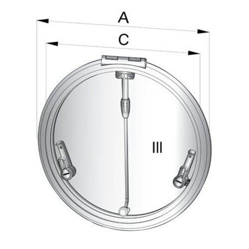 Vetus Altus-Vorschiffsluke Typ-R420, D=417mm